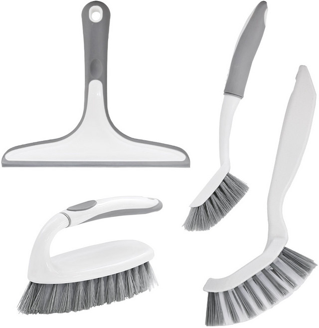 코시나 구석구석 알뜰 다용도 브러쉬 대형 + 핸드 브러쉬 + 유리 닦이 + 틈새 브러쉬 세트, 혼합색상, 1세트