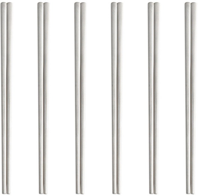 인스푼 27종 무광 한식젓가락 어린이용, 실버, 6개