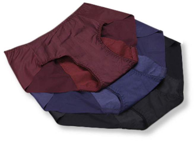 marun5 女性用無痕生理褲 3件組, 黑色, 海軍藍, 酒紅色