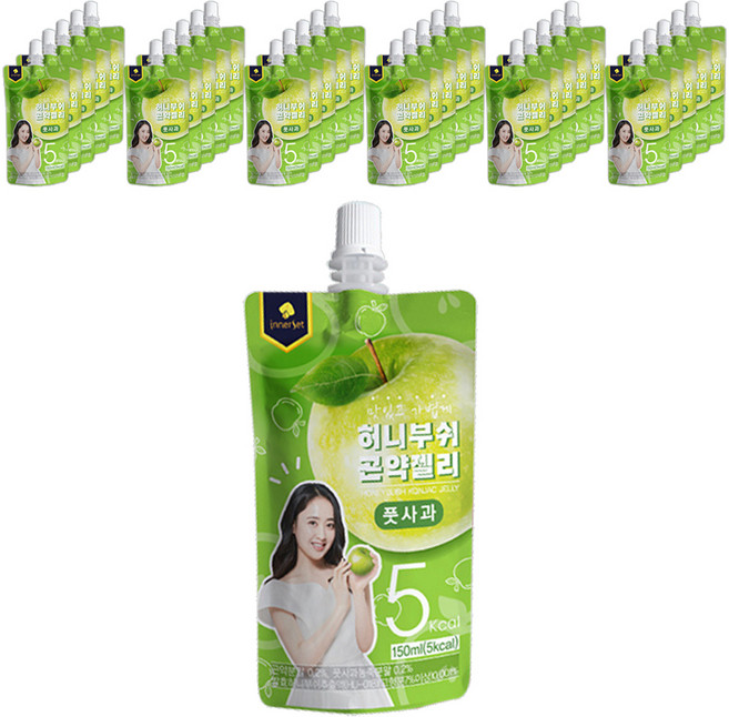 이너셋 허니부쉬 곤약젤리 풋사과, 50개, 150ml