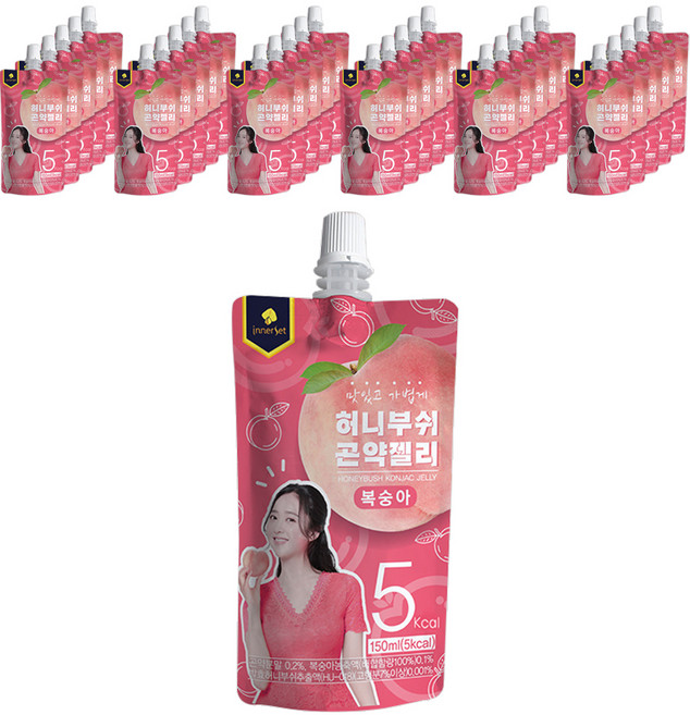 이너셋 허니부쉬 곤약젤리 복숭아, 150ml, 50개