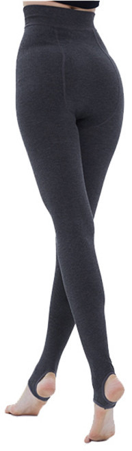 더시럽 여성용 심리스 면 인조밍크 융털 기모 타이즈 레깅스 고리