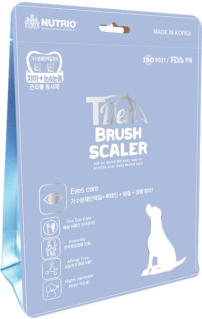 뉴트리오 티덴브러쉬 덴탈껌 15p, 눈 & 눈물케어맛, 120g, 1개
