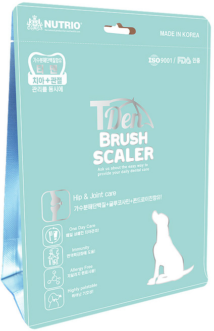 뉴트리오 티덴 브러쉬 스케일러 덴탈껌 15P, 관절케어맛, 120g, 1개