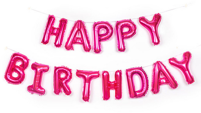 파티팡 은박풍선세트 HAPPY BIRTHDAY, 푸치샤, 1세트