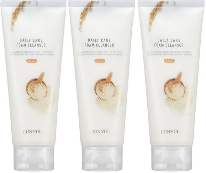 은율 데일리 케어 폼클렌징 라이스, 150ml, 3개