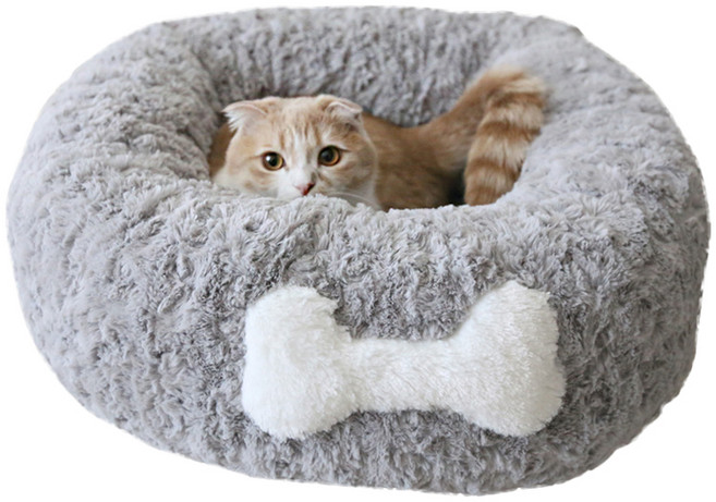 텐바이텐 아페토 펫카시트-도넛킷 L 패브릭캐리어, 그레이, 1개