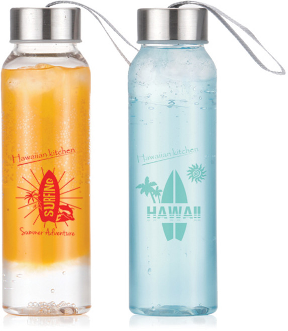 비프로젝트 하와이안키친 슬림 보틀 2종 세트, 레드서핑 + 민트하와이, 300ml, 1세트