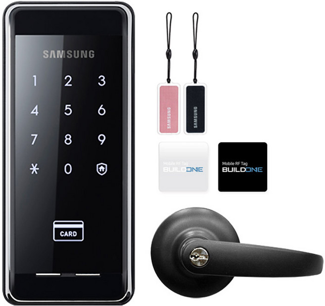 삼성SDS 디지털도어락 + 스티커형키 2p + 현관정 블랙 SHS-2920
