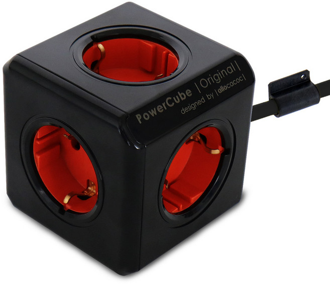 파워큐브 익스텐디드 컬러 멀티탭 2.0 5구 1350BC, 1.5m, 블랙, 1개