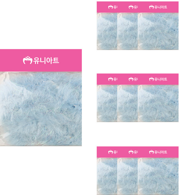 유니아트 깃털모루 만들기재료, 하늘, 10개