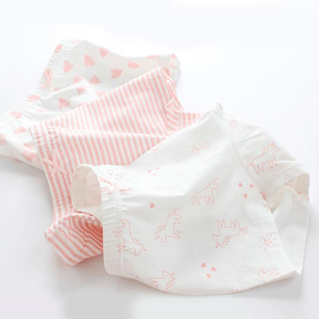 투에스벅 여아용 화이트리본 사각팬티 3종
