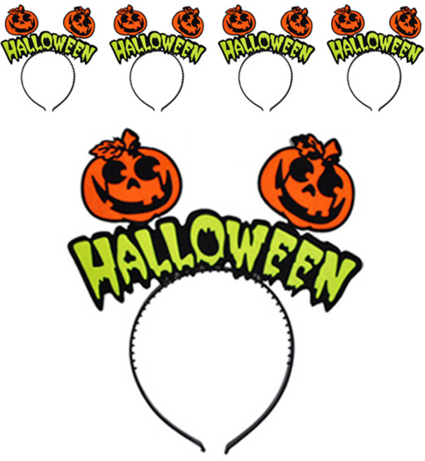 파티쇼 할로윈 로고 머리띠, 호박, 5개
