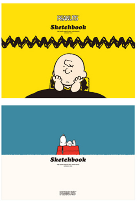 피너츠 뜯어쓰는 패드 스케치북 랜덤발송, B4, 50매, 2개