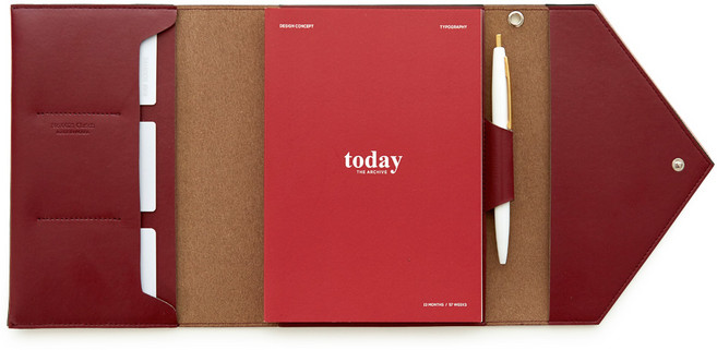 퍼니메이드 클러치 오거나이저 + 다이어리 세트, 버건디, 1개