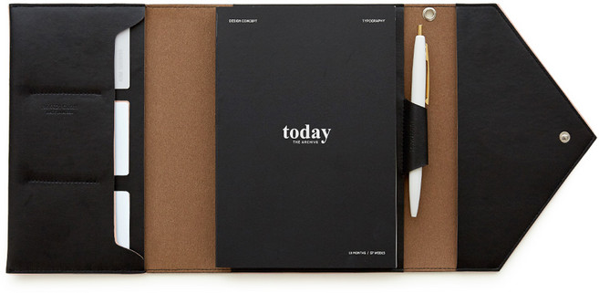 퍼니메이드 클러치 오거나이저 + 다이어리 세트, 블랙, 1개