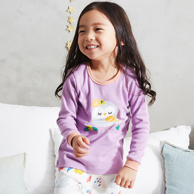 올로미미 아동용 로즈마리 20수 후라이스 실내복 세트