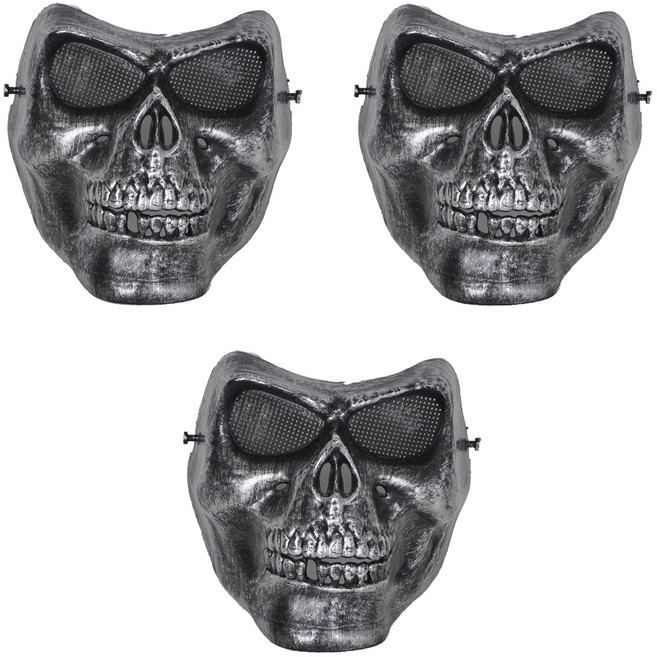 파티쇼 입체해골가면 3p, 실버