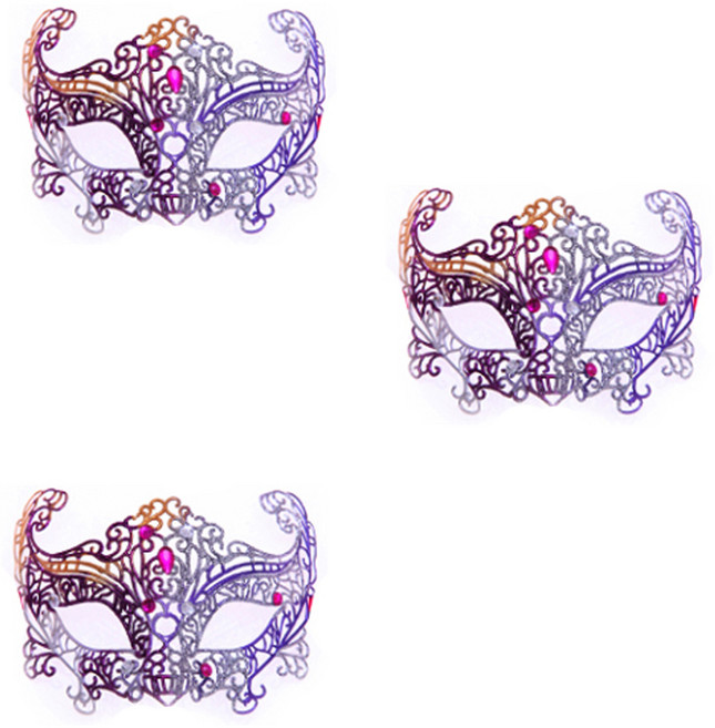 파티쇼 베네치아 레이디 반가면, 퍼플, 3개