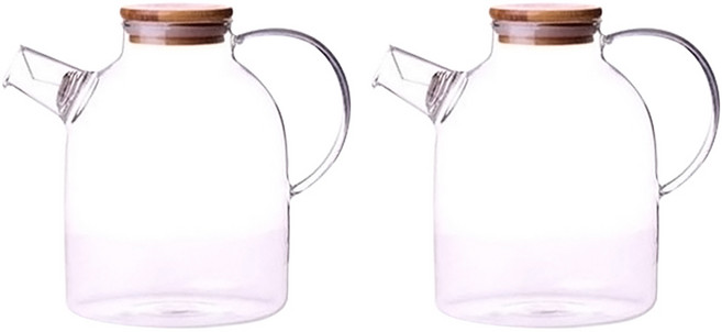 인블룸 저그 직화 내열유리 티포트 2p, 1800ml, 2개