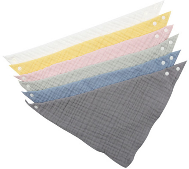 꿈꾸는두부 유아용 삼중거즈 스카프빕 6종세트