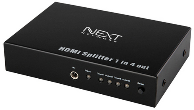 넥스트유 1대4 HDMI 모니터분배기 NEXT-0104SP4K