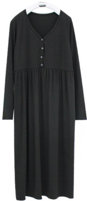 팡팡샵 여성용 P긴반오픈단추 임산부 원피스