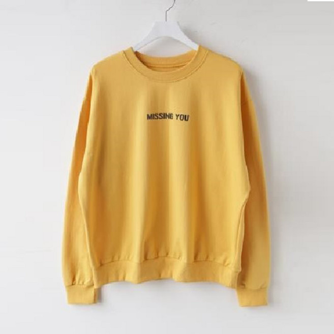 온더리버 여성용 미씽유 베이직 맨투맨