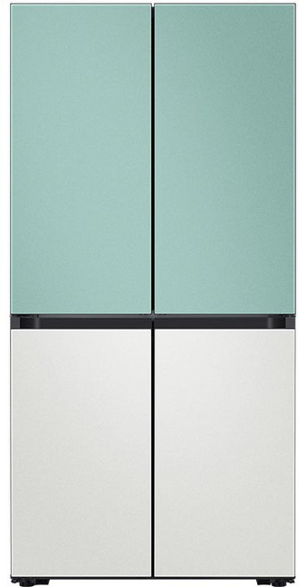 삼성전자 비스포크 키친핏 4도어 냉장고 605L 방문설치, RF61R91C324, Cotta Mint + Cotta White
