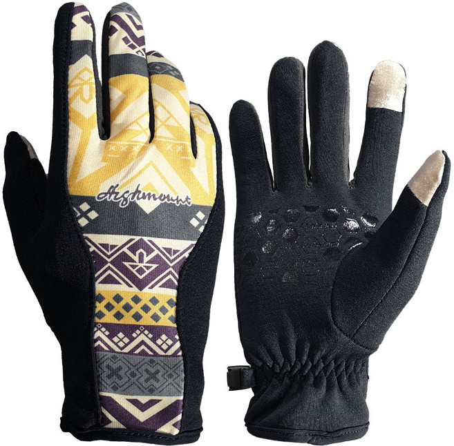 하이마운트 보헤미안 터치 겨울방한장갑, 블랙, 1개