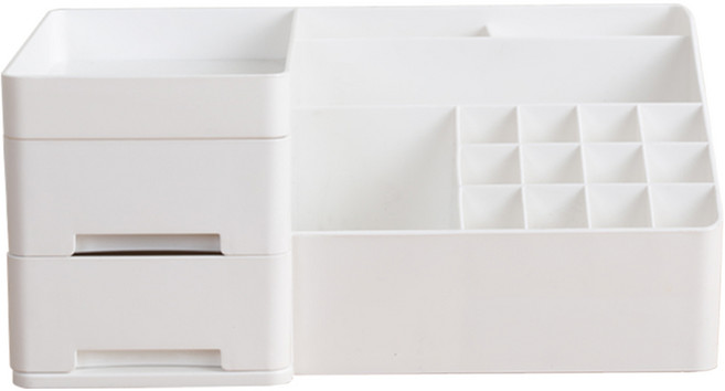헬로리빙 서랍형 다용도 화장대 정리함, 화이트, 1개