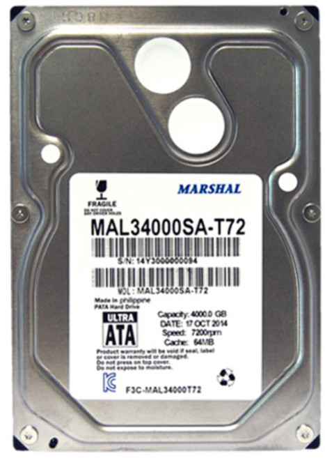 마샬 4TB 데스크탑HDD SATA3 7200 64MB, MAL34000SA-T72
