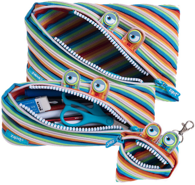 집잇 몬스터 점보 파우치 3종 세트, 컬러풀, 1세트