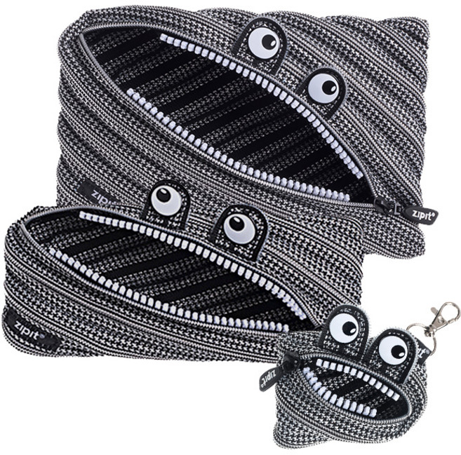 집잇 몬스터 점보 파우치 3종 세트, 블랙 + 화이트, 1세트