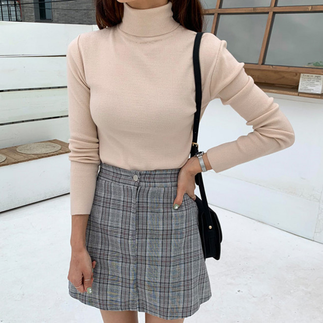 엔비룩 여성용 올데이부드러운기본니트 폴라