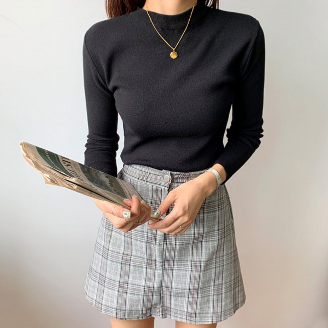 엔비룩 여성용 올데이부드러운기본니트 라운드