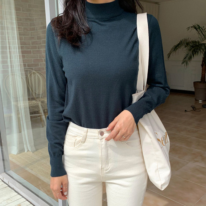 엔비룩 여성용 올데이부드러운시보리니트 반목