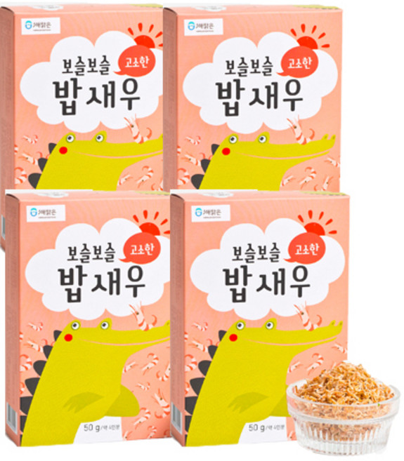 바다모음 보슬보슬 고소한 밥새우, 새우맛, 4개, 50g