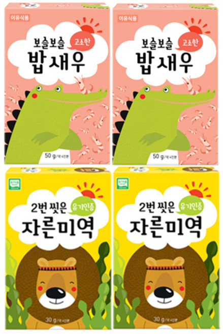 바다모음 밥새우 2p + 자른미역 2p 세트, 1세트