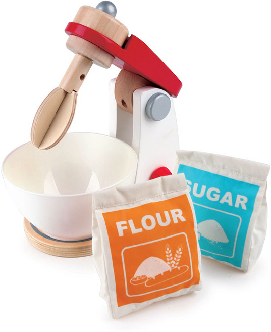 하페 핸드 믹서기 여아 역할놀이 목재완구, 혼합 색상, 1개