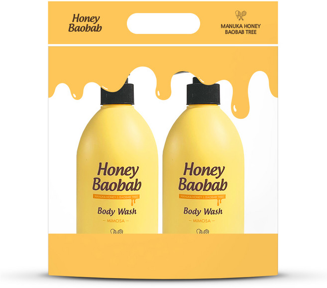 허니바오밥 바디워시 미모사, 500ml, 2개