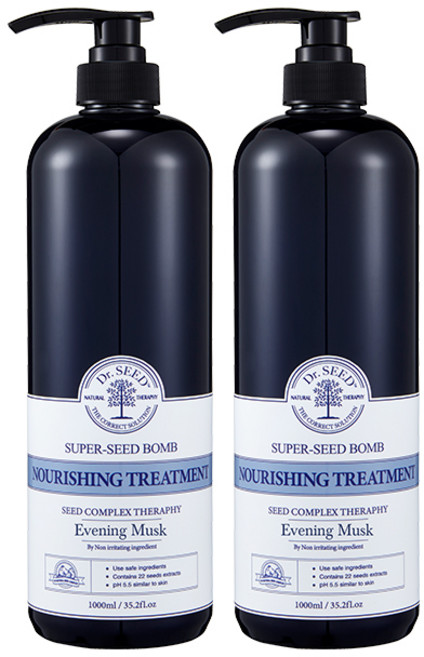 닥터시드 슈퍼시드밤 퍼퓸헤어트리트먼트 이브닝머스크, 1L, 2개