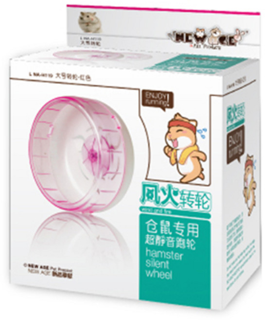뉴에이지 햄스터 무소음 쳇바퀴, 레드, 1개
