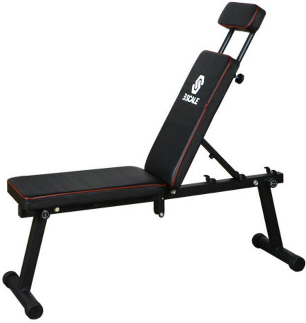 비스케일 반석스포츠 원터치 인클라인벤치 헤드업, 블랙