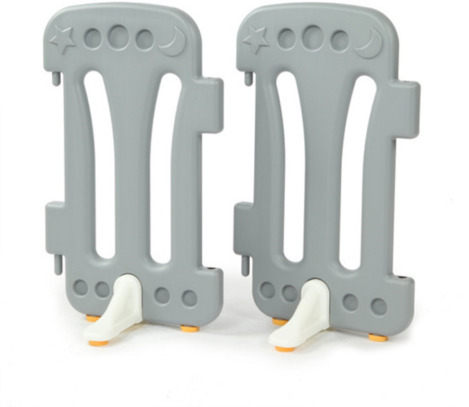 에듀플레이 굿베이비룸 스탠딩 판넬 유아안전문 2p + 지지대 2p + 논슬립캡 8p 세트, 그레이