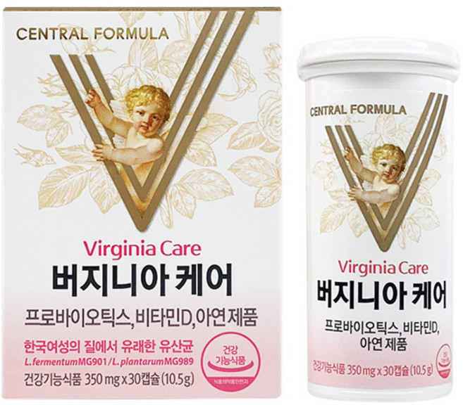 센트럴포뮬러 버지니아케어 유산균 영양제 30정, 350mg, 1개