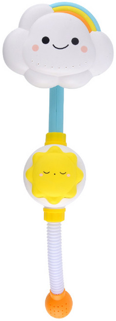 해피플레이 목욕놀이 무지개 아기구름 샤워기 물놀이장난감, 혼합색상, 1개