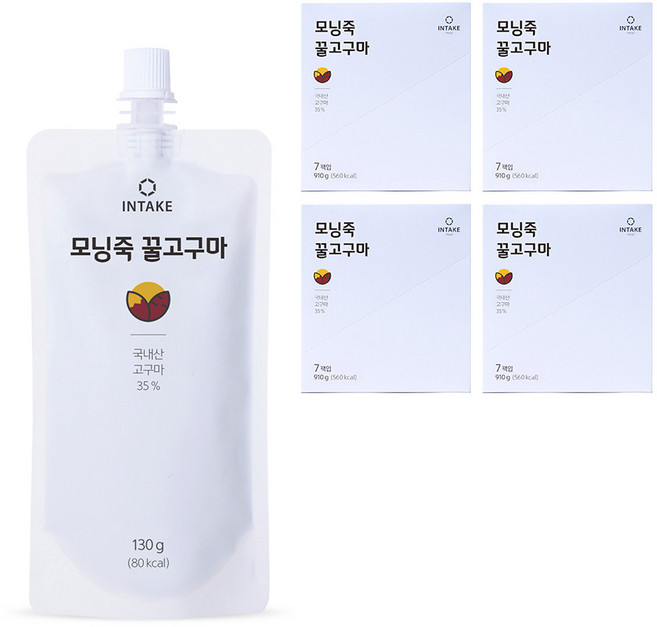 인테이크 모닝죽 꿀고구마 즉석죽, 130g, 28개