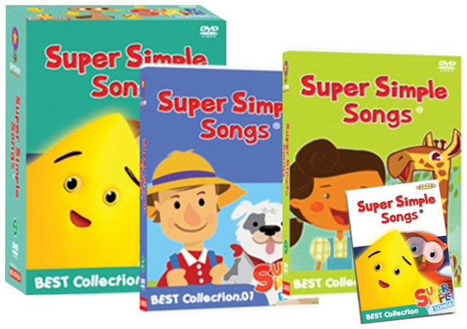 NEW Super Simple Songs 베스트 Collection DVD + 오디오CD 16종세트 가사집포함, 16CD