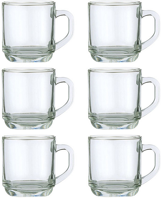 삼호유리 럭키글라스 딜라이트 유리 머그컵 300ml, 6개